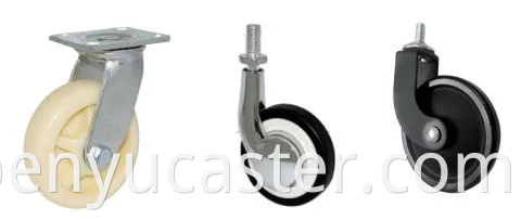 2 Zoll 50 mm PU TPR PVC Nylon TPE NP Gusseisen-Caster-Rad mit Brems-/Schwenk-/fester Version